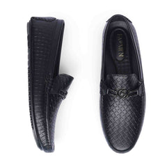 Noir Weave 004 -Executive Comfort Loafer for Men β Black | Premium Office & Daily Wear