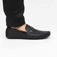 MILANO DRIVE(003)-Luxury Black Driving Loafer β Medicated Insole | Office & Daily Wear