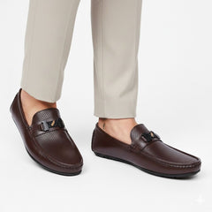 Monza Drive(007) Premium Brown Loafer Casual Driving Shoes