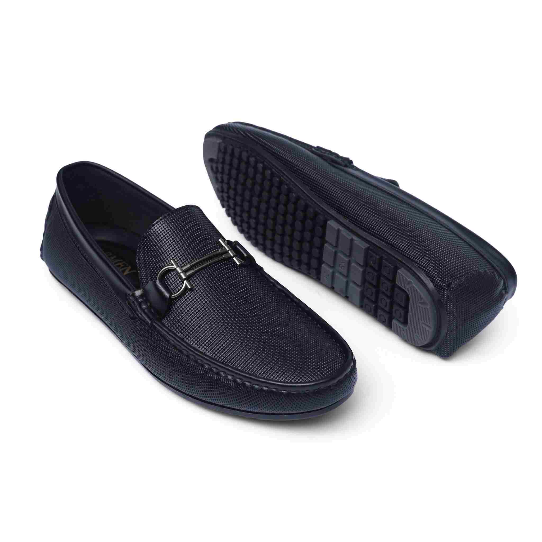 MILANO DRIVE(003)-Luxury Black Driving Loafer – Medicated Insole | Office & Daily Wear