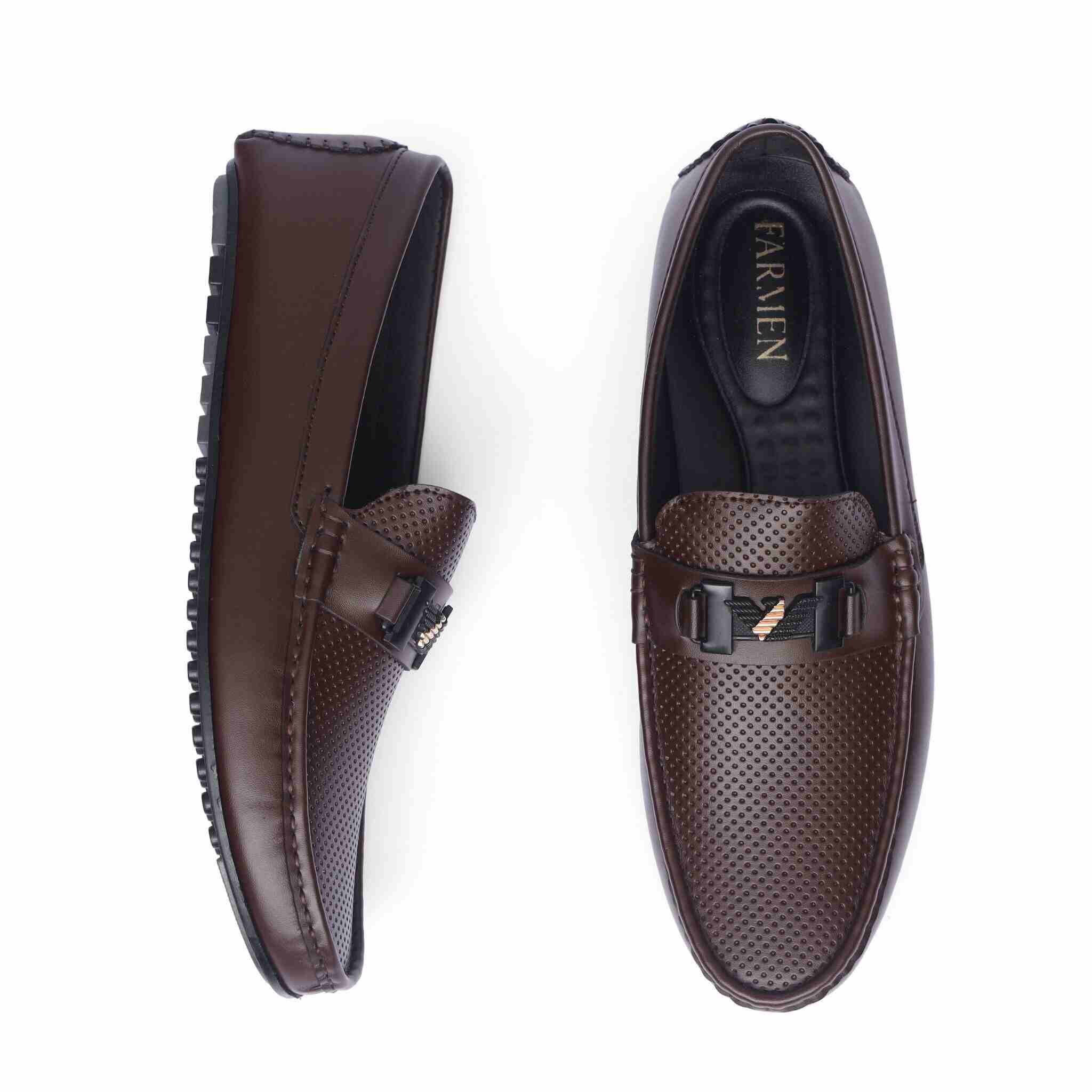 Monza Drive(007) Premium Brown Loafer Casual Driving Shoes