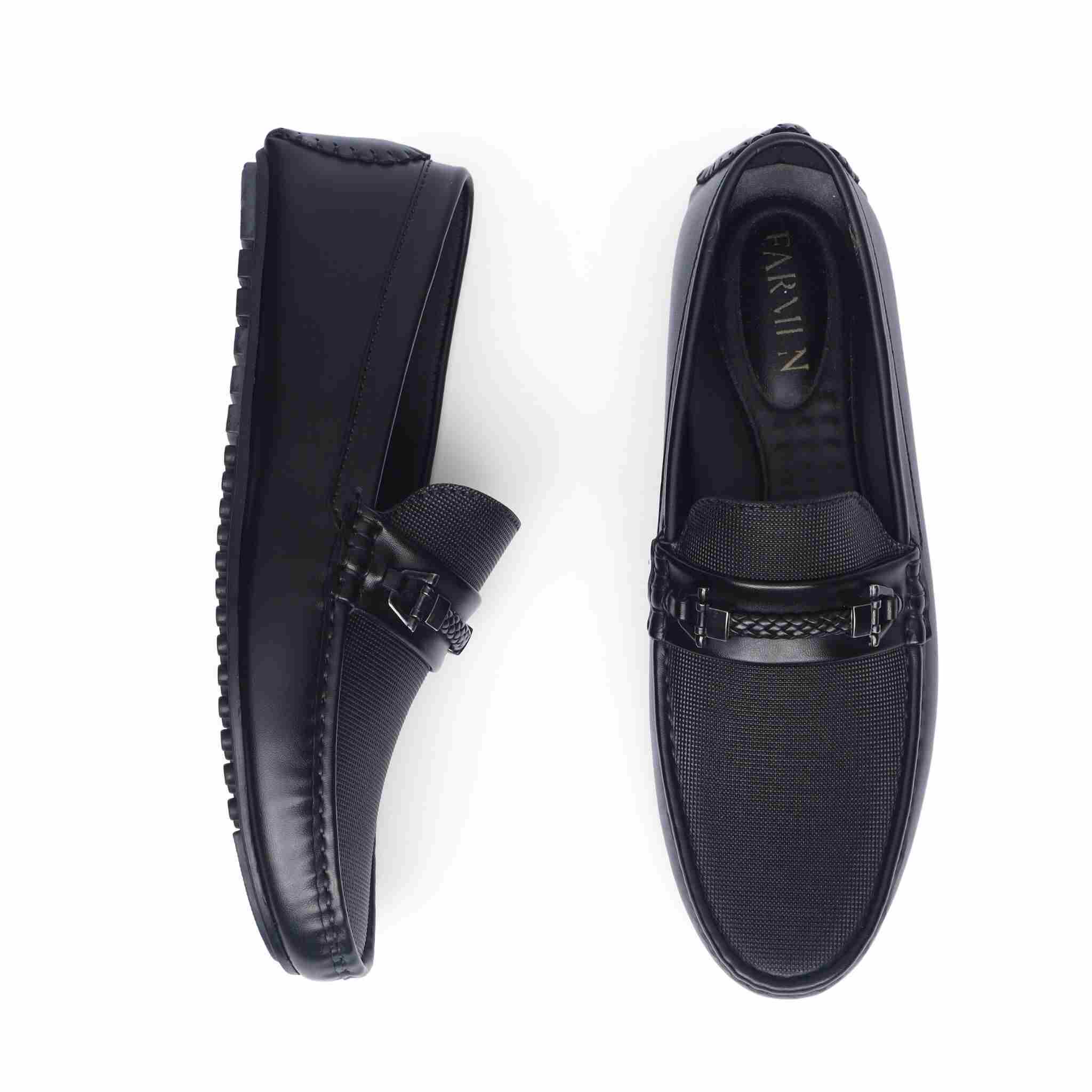 Urban Monaco(006)- Men’s Black Casual Driving Shoes