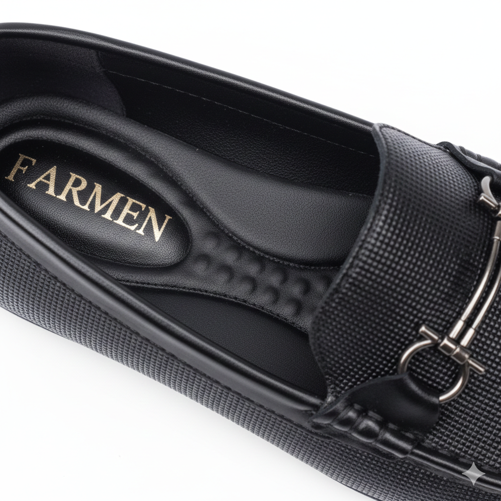 MILANO DRIVE(003)-Luxury Black Driving Loafer – Medicated Insole | Office & Daily Wear