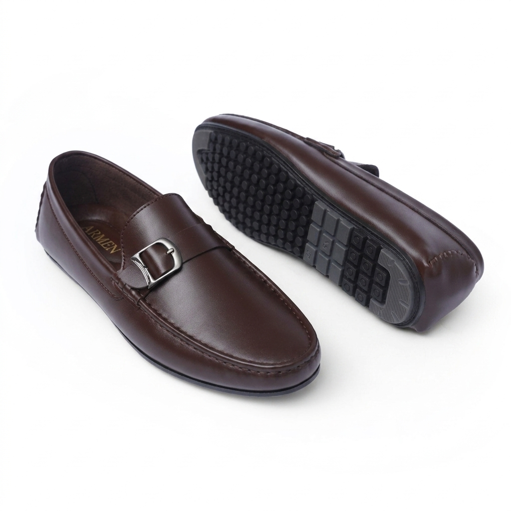 NOX DRIVE(001) – BROWN | Medicated Insole & Rubber Sole