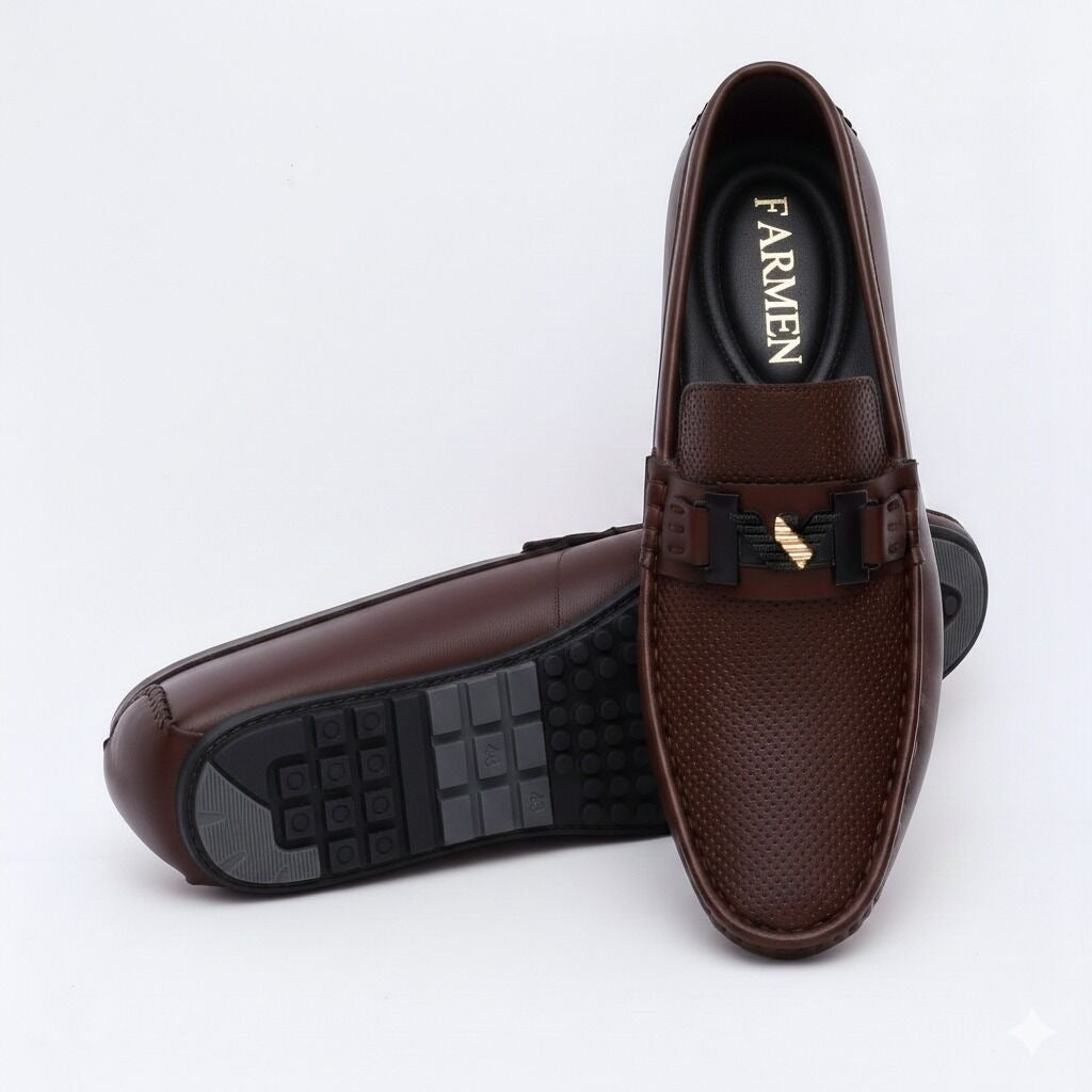Monza Drive(007) Premium Brown Loafer Casual Driving Shoes