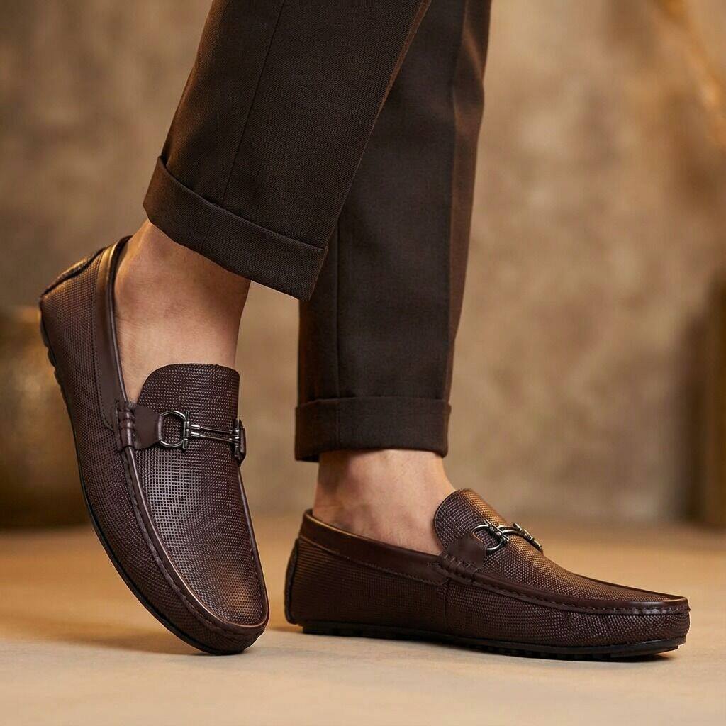 MILANO DRIVE(003)-Luxury Brown Driving Loafer – Medicated Insole | Office & Daily Wear