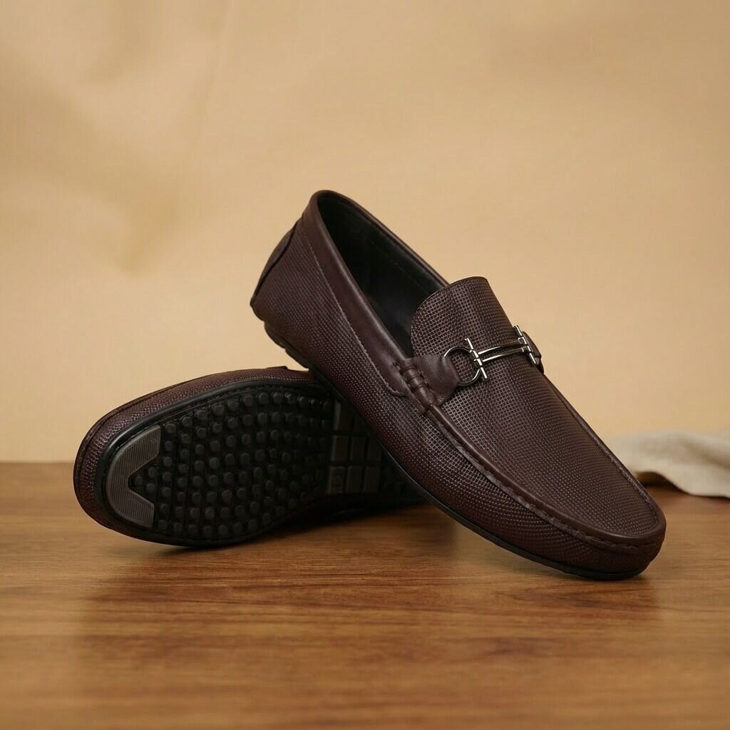 MILANO DRIVE(003)-Luxury Brown Driving Loafer – Medicated Insole | Office & Daily Wear