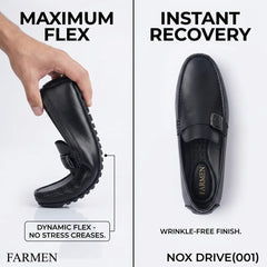 NOX DRIVE(001) – Black|Medicated Insole & Rubber Sole